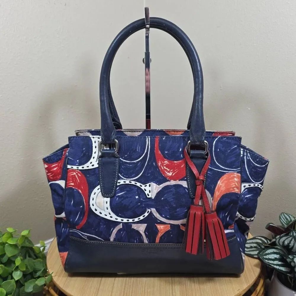 Coach Legacy Heritage Candace Carryall Signature Satchel F19951 Multicolor - Picture 3 of 16